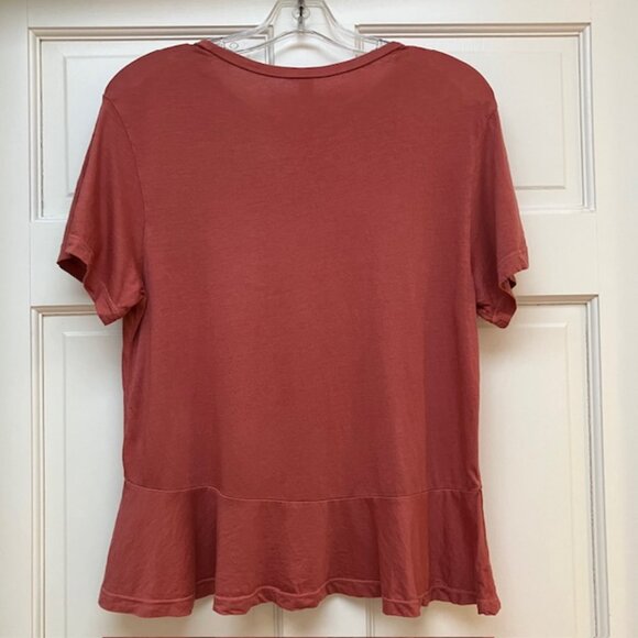 BP Red Peplum short sleeved top size XS - Picture 2 of 6